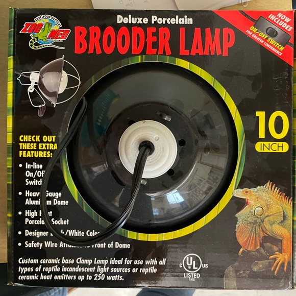 10 in Reptile Brooder Lamp